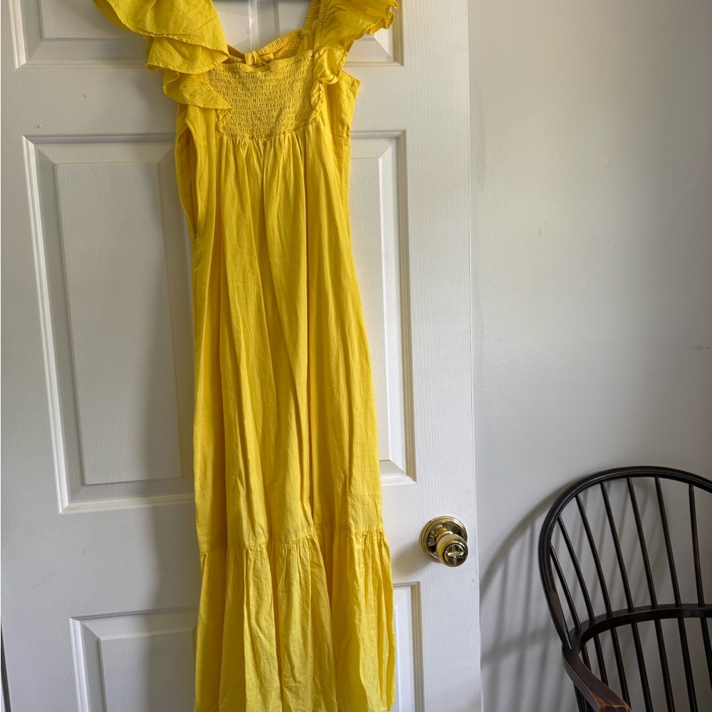 FARM Rio Yellow Midi Dress - Picture 6 of 6